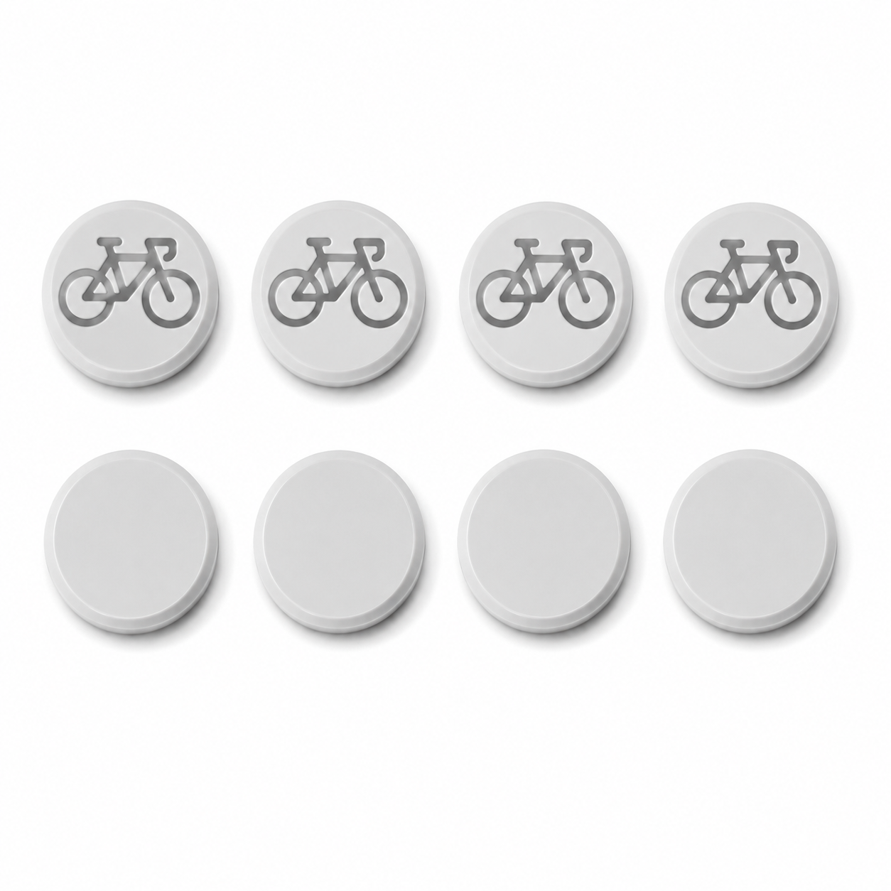 Startnummer Magneten Wielersport – Lichtgrijs – Set van 8