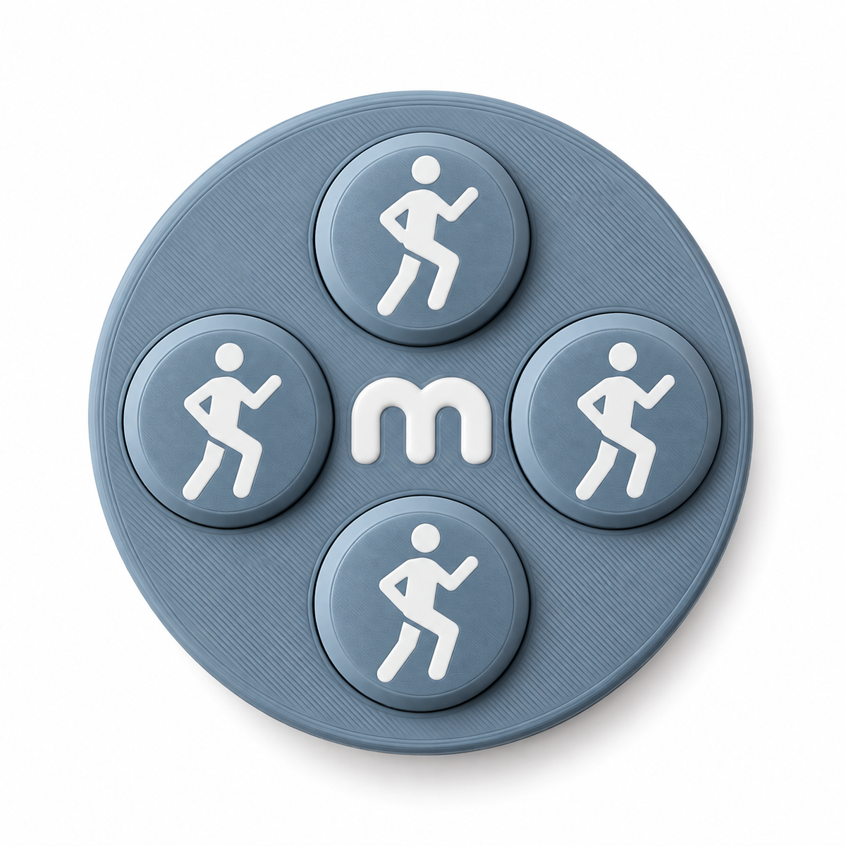 Cycling Race Number Magnets – Steel Grey – Set of 8