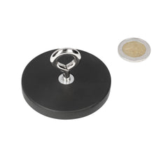 Aimant oculaire en néodyme et caoutchouc, Ø 66 mm, N40, boîtier en acier