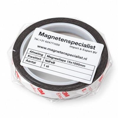 Self-Adhesive Neodymium Magnet Strip 15 x 1000 mm