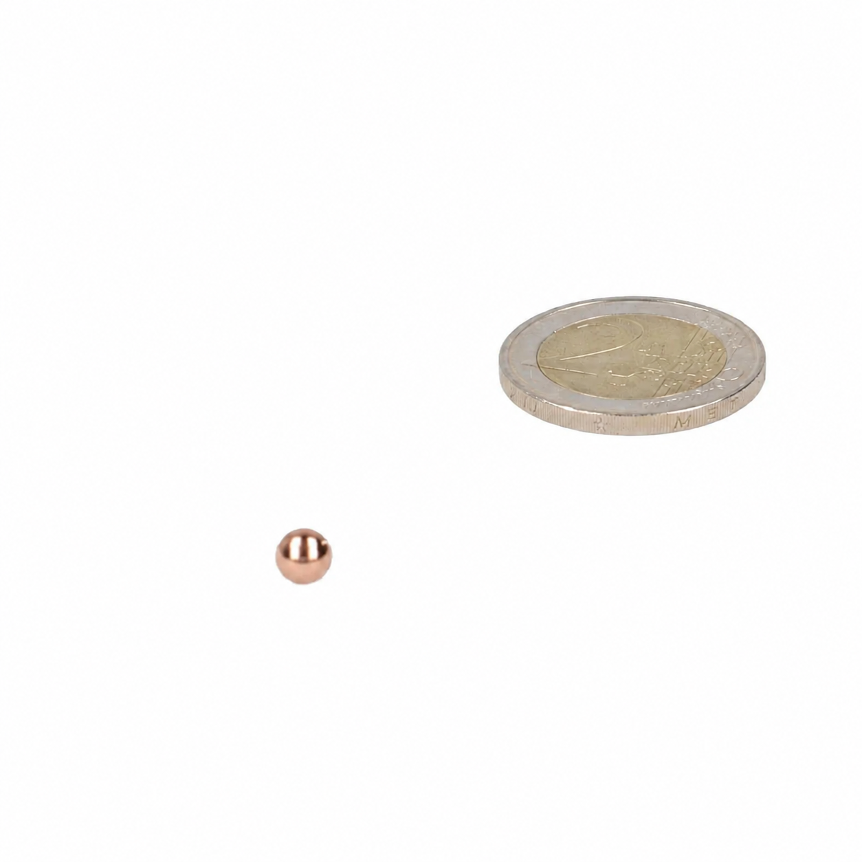 Neodymium Ball Magnet Ø5 mm N48 NiCuNi Rose Gold