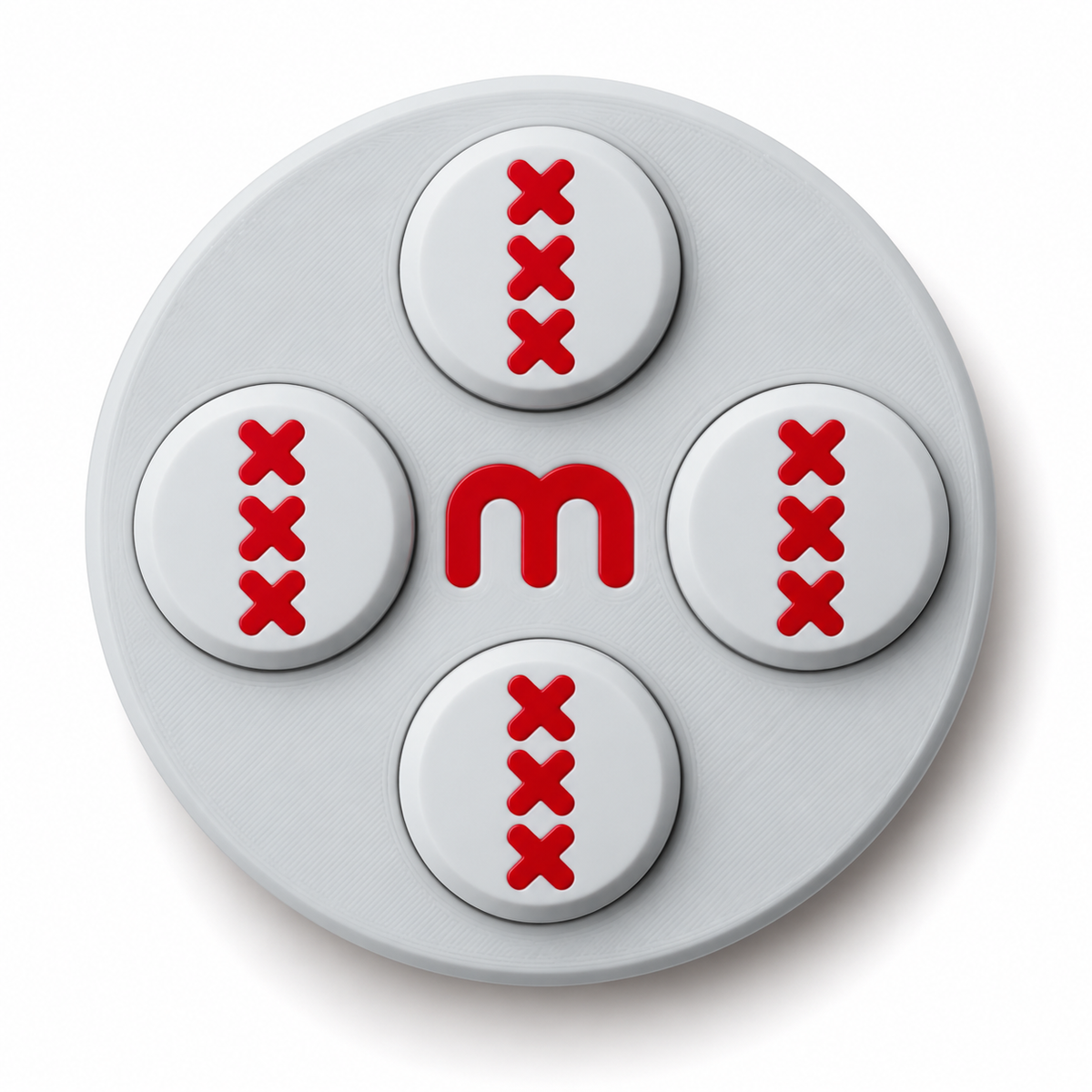Cycling Race Number Magnets – Steel Grey – Set of 8