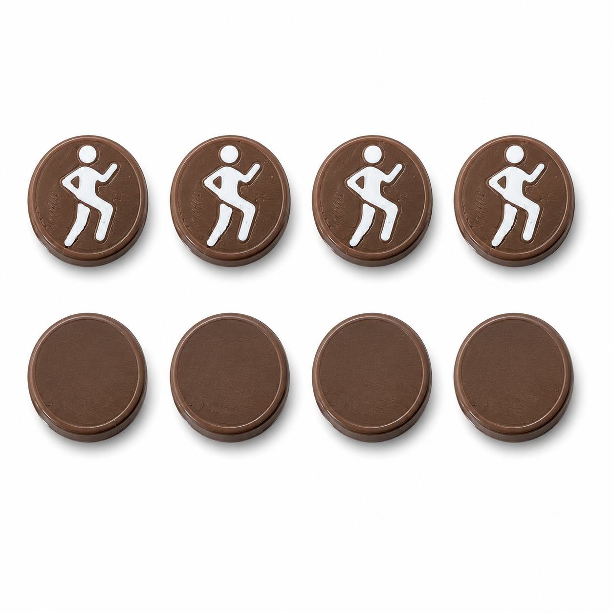 Running Bib Magnets – Brown – Set of 8