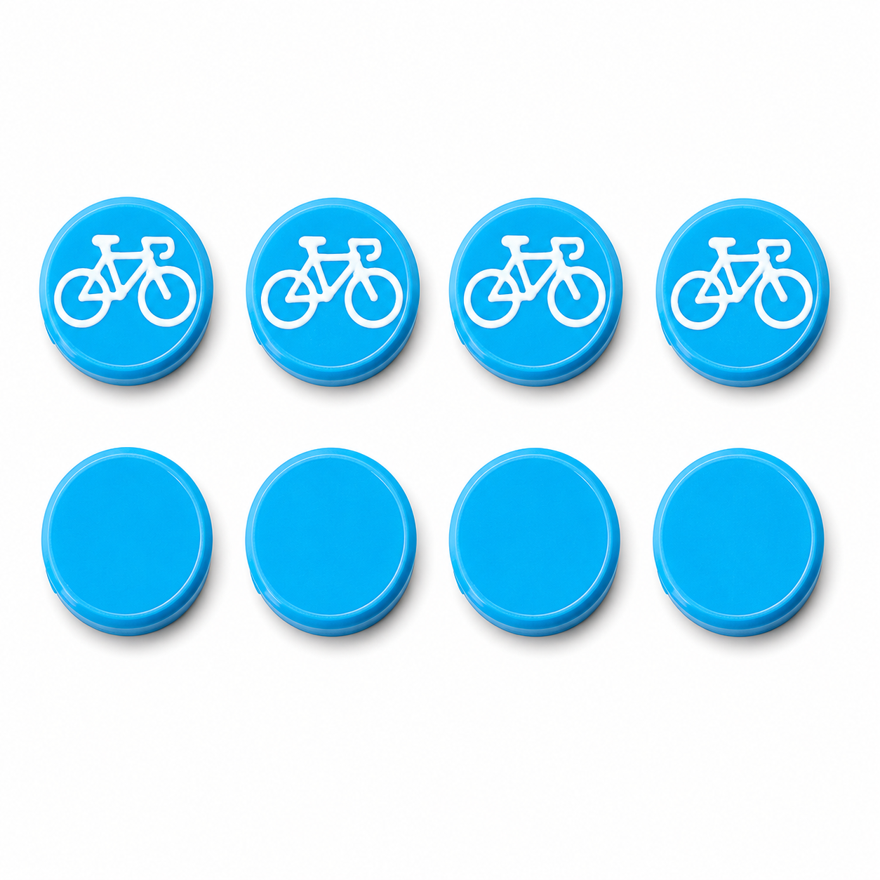 Aimants pour dossards de cyclisme – Bleu clair – Lot de 8