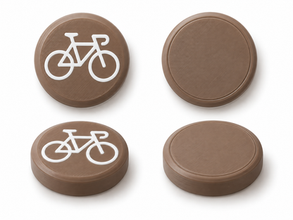 Aimants pour dossards de cyclisme – Marron – Set de 8