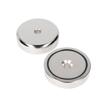 Neodymium Pot Magnet Ø60 x 15 mm N40 NiCuNi bore/countersunk hole