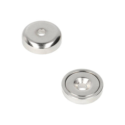 Aimant en néodyme Ø 16 x 5 mm N40 NiCuNi, trou percé/zingué