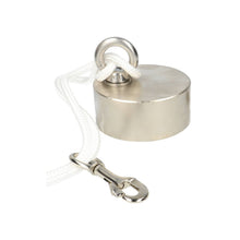 Neodymium Fishing Magnet Ø80 x 35 mm 400 kg Pulling Force NiCuNi – Set with 25 m Rope, Eye Nut, Bolt, and Carabiner