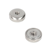 Neodymium Pot Magnet Ø20 x 6 mm N40 NiCuNi Internal Thread M4