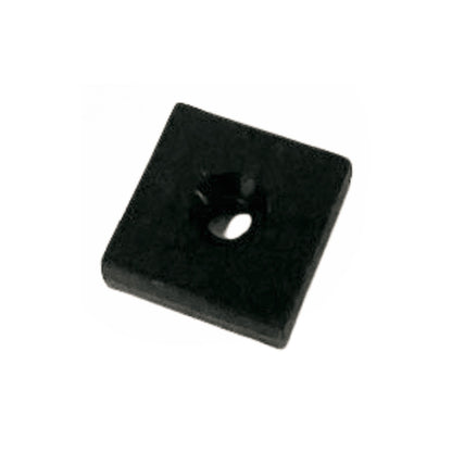 Neodym Quadermagnet 19 x 19 x 6,4 mm N45 kunststoffummantelt mit Bohr-/Senkloch