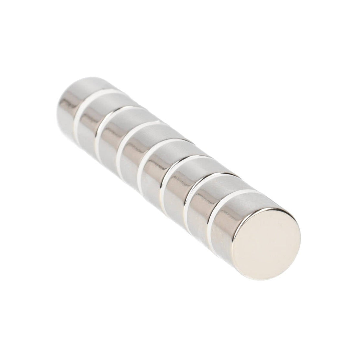 Aimant disque en néodyme Ø 12 x 8 mm N48 NiCuNi
