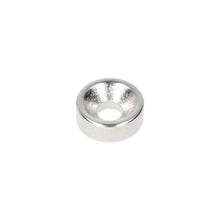 Neodym-Ringmagnet Ø8 x Ø6 x 3 mm N35 NiCuNi mit Bohr-/Senkloch Nordpol