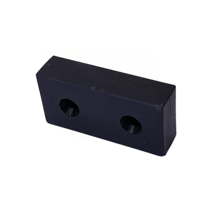 Neodymium Block Magnet 50.8 x 25.4 x 12.7 mm N45 plastic coated with 2x bore/countersunk hole