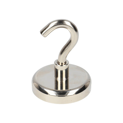 Neodymium Hook Magnet Ø60 x 18 mm N40 steel pot NiCuNi