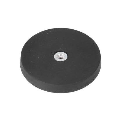 Neodym Gummi-Topfmagnet Ø43 x 6 mm N40 mit Innengewinde M4