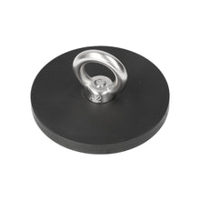 Neodymium Rubber Coated Pot Magnet Ø88 mm N40 Stainless Steel Eye