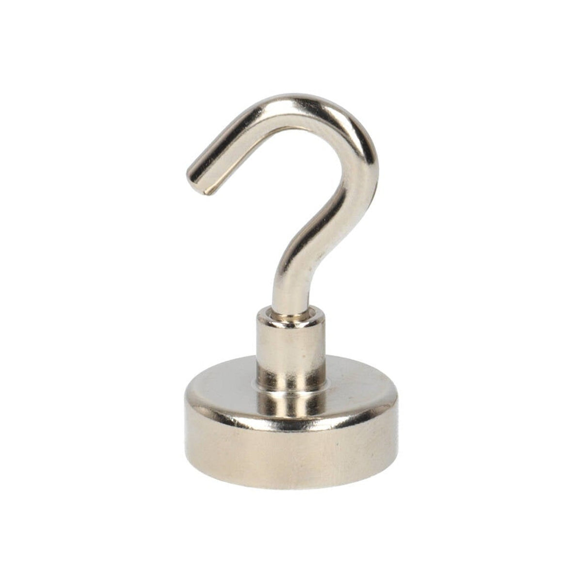Neodymium Hook Magnet Ø20 x 7 mm N40 steel pot NiCuNi