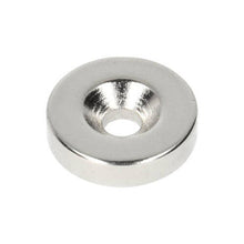 Neodym Ringmagnet Ø16 x Ø8,1 x 4 mm N35 NiCuNi mit Bohr-/Senkloch Südpol