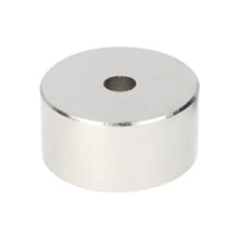 Aimant annulaire en néodyme Ø 40 x Ø 8 x 20 mm N50 NiCuNi