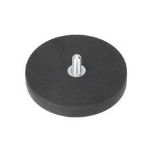 Neodymium Rubber Coated Pot Magnet Ø43 x 6 mm N40 threaded stud M4