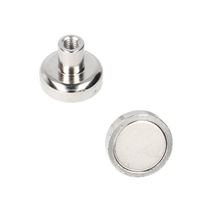 Aimant en néodyme Ø 16 x 5 mm N40, douille filetée NiCuNi M4