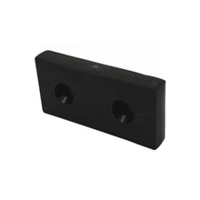 Neodym Blockmagnet 50,8 x 25,4 x 8 mm N45 kunststoffummantelt mit 2x Bohr-/Senkloch