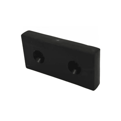 Neodymium Block Magnet 50.8 x 25.4 x 8 mm N45 Plastic Coated with 2x Bore/Countersunk Hole