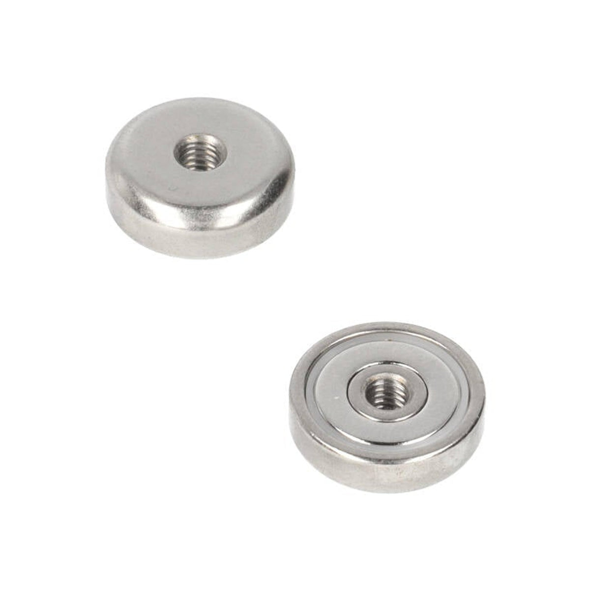 Neodym-Topfmagnet Ø16 x 5 mm N40 NiCuNi Innengewinde M4