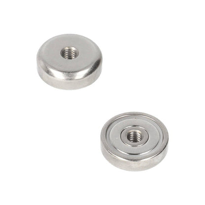 Neodym-Topfmagnet Ø16 x 5 mm N40 NiCuNi Innengewinde M4