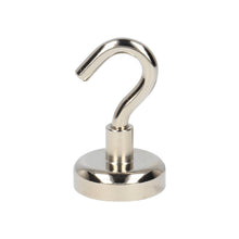 Neodymium Hook Magnet Ø25 x 8 mm N40 steel pot NiCuNi