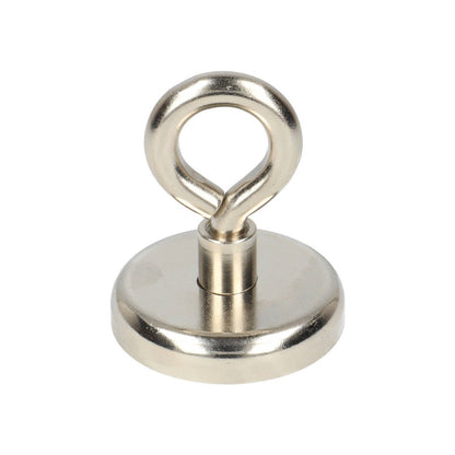Neodymium Eye Magnet Ø48 x 12 mm N40 steel pot NiCuNi