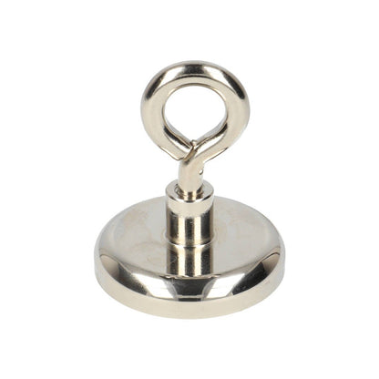 Neodymium Eye Magnet Ø40 x 8 mm N40 steel pot NiCuNi