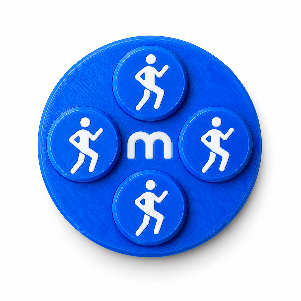 Aimants pour dossards de course à pied – Bleu foncé – Lot de 8