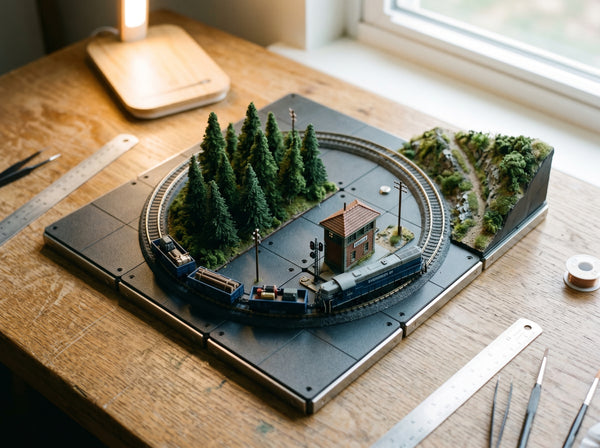 Magnets in model building and dioramas