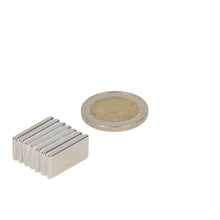 Neodymium Blokmagneet 20 x 10 x 2 mm N45 NiCuNi - Magnetenspecialist Import & Export B.V.