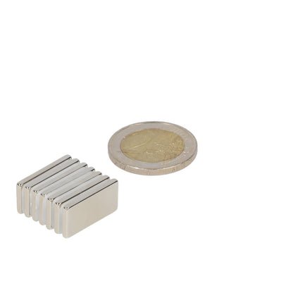 Neodymium Blokmagneet 20 x 10 x 2 mm N45 NiCuNi - Magnetenspecialist Import & Export B.V.