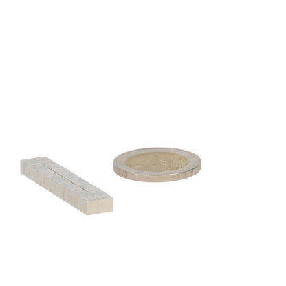Neodymium Blokmagneet 4 x 4 x 0,9 mm N50 NiCuNi - Magnetenspecialist Import & Export B.V.