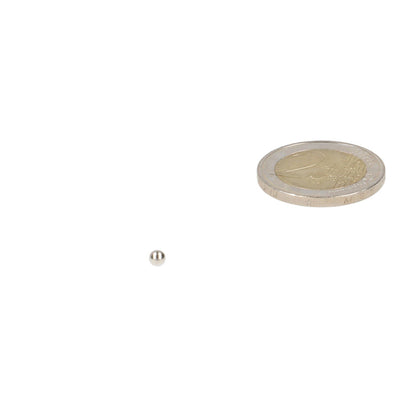 Neodymium Kogelmagneet Ø3,175 mm N48 NiCuNi - Magnetenspecialist Import & Export B.V.