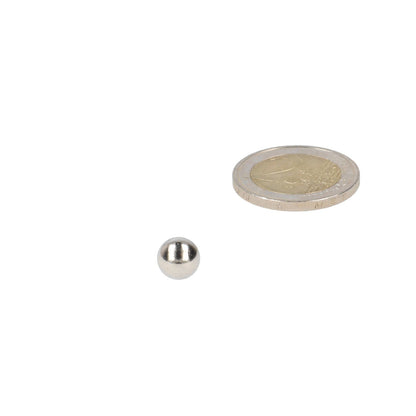Neodymium Kogelmagneet Ø8 mm N48 NiCuNi - Magnetenspecialist Import & Export B.V.