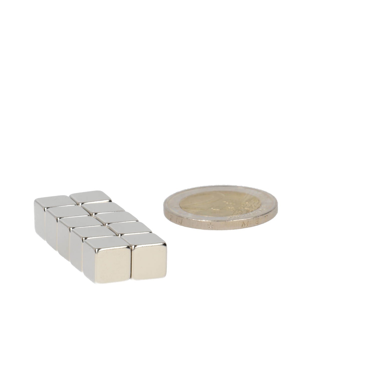 Neodymium Kubusmagneet 8 x 8 x 8 mm N45 NiCuNi - Magnetenspecialist Import & Export B.V.