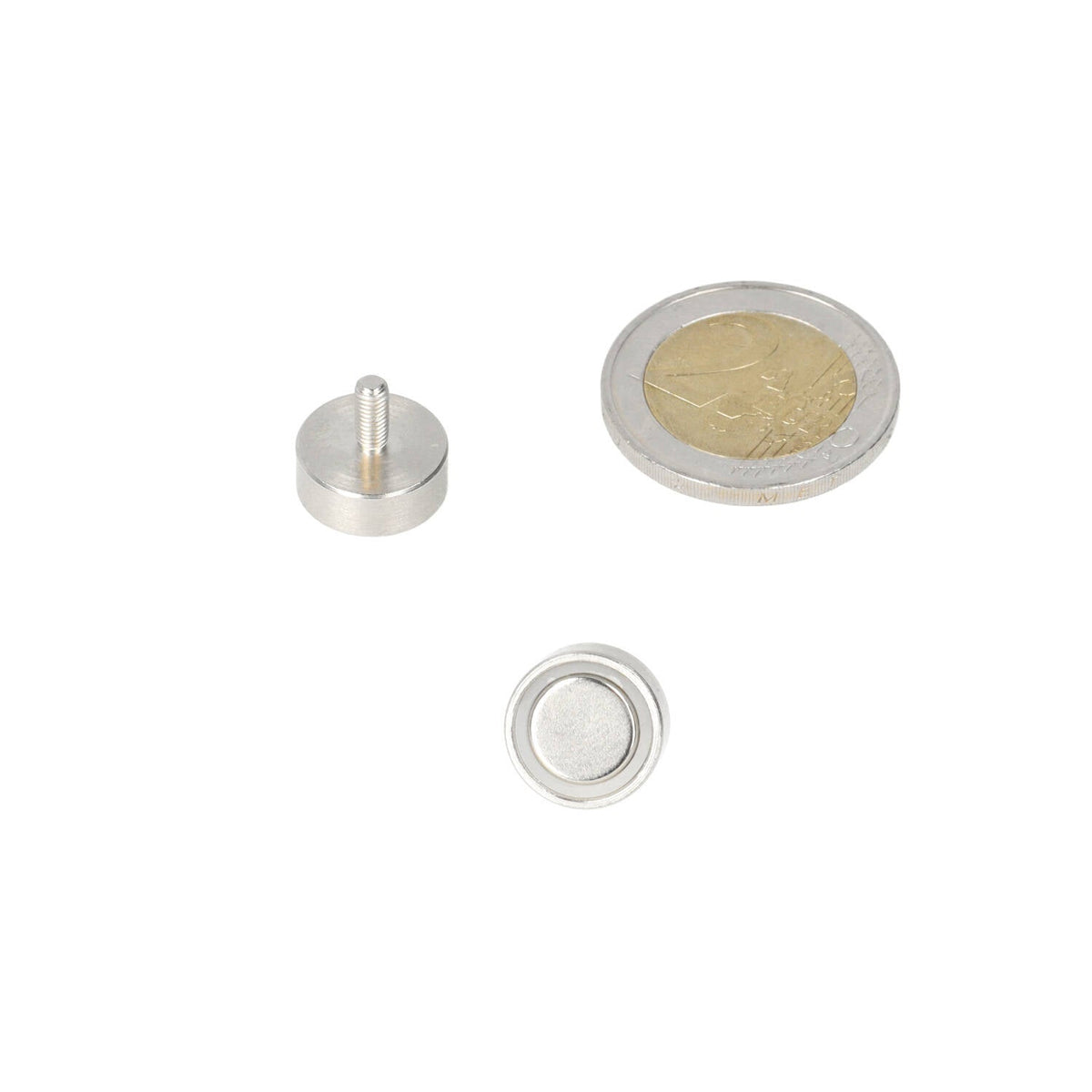 Neodymium Potmagneet Ø13 x 5 mm N40 NiCuNi draadstift M3 - Magnetenspecialist Import & Export B.V.