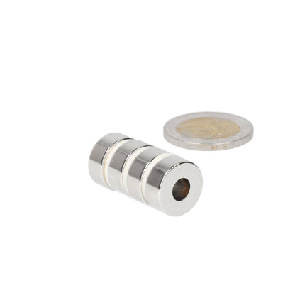 Neodymium Ringmagneet Ø15 x Ø6 x 6 mm N50 NiCuNi - Magnetenspecialist Import & Export B.V.