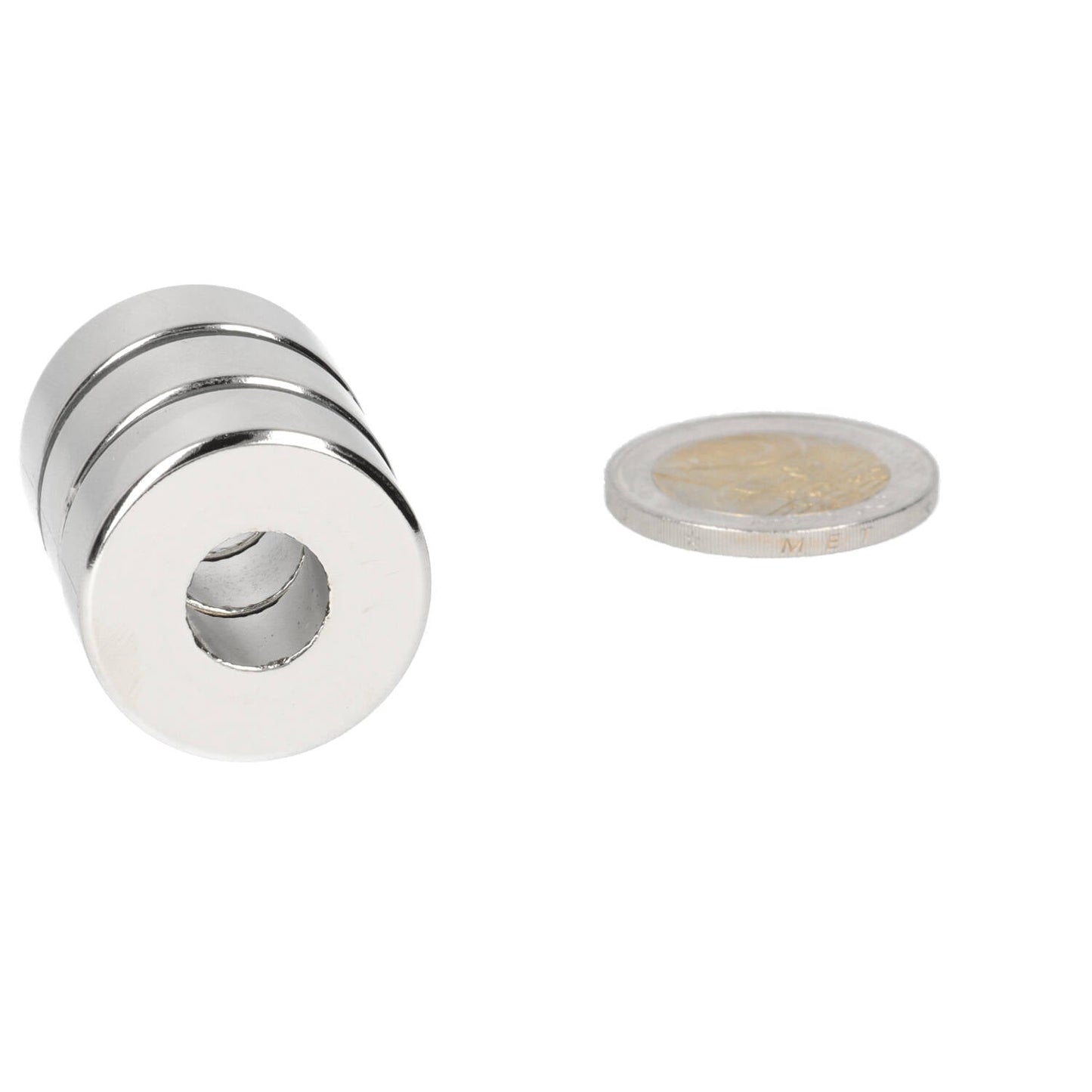 Neodymium Ringmagneet Ø25 x Ø10 x 10 mm N50 NiCuNi - Magnetenspecialist Import & Export B.V.