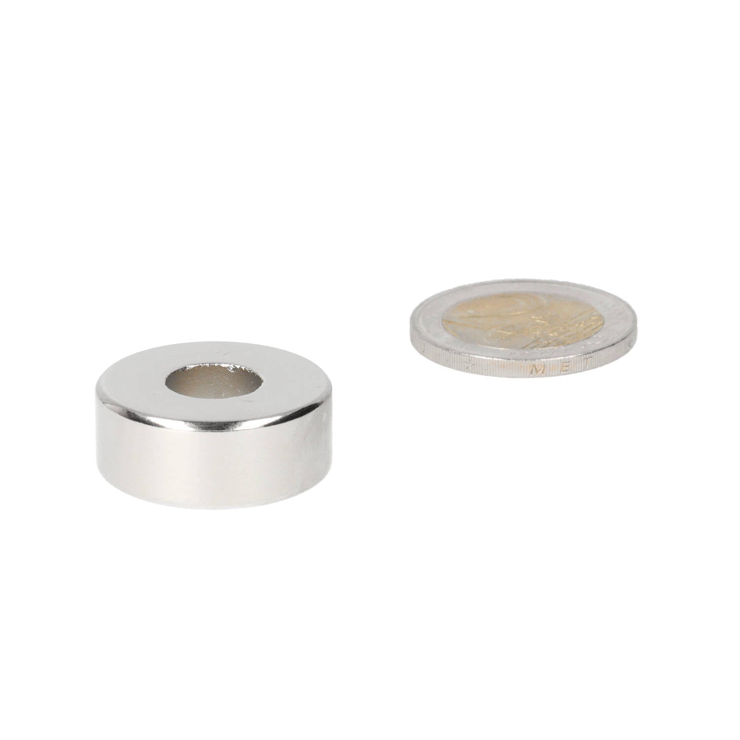 Neodymium Ringmagneet Ø25 x Ø10 x 10 mm N50 NiCuNi - Magnetenspecialist Import & Export B.V.