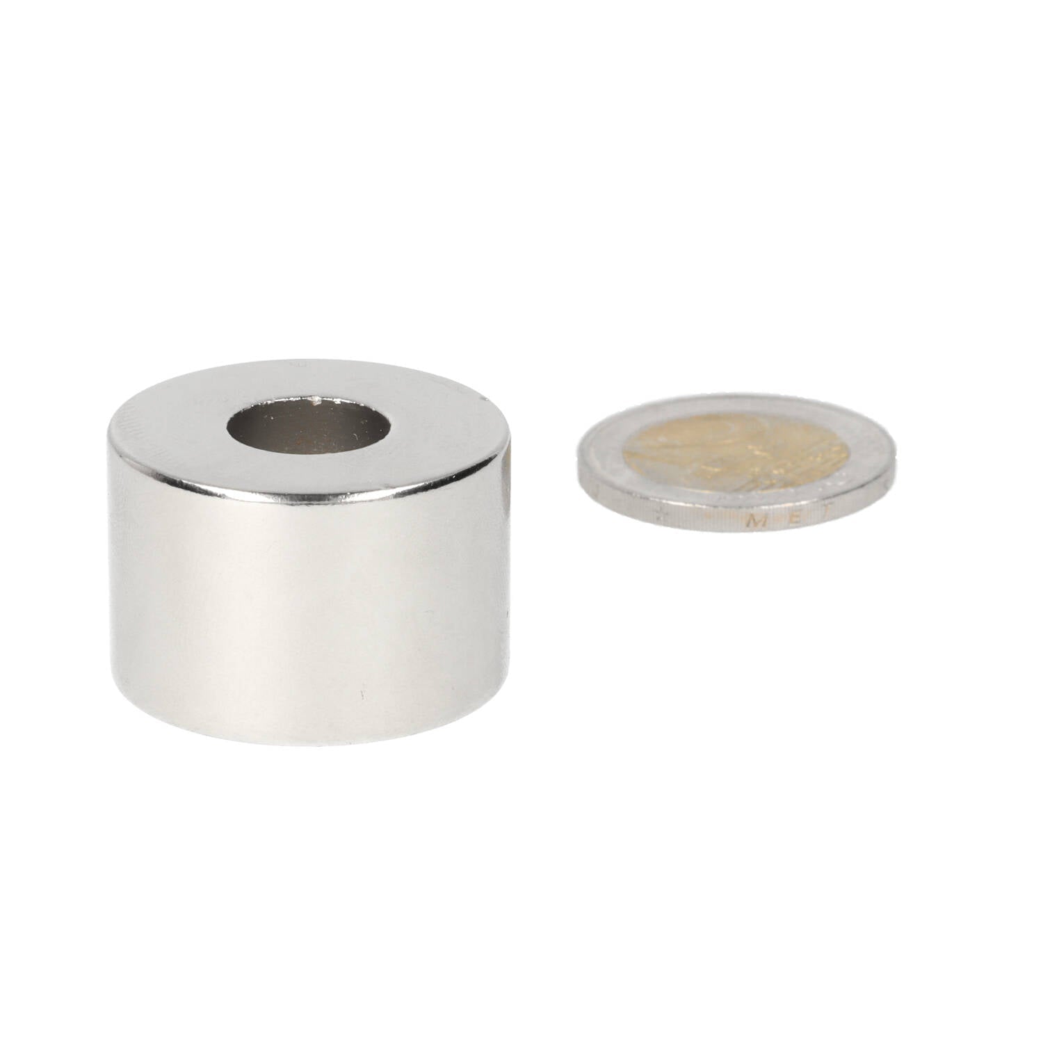 Neodymium Ringmagneet Ø30 x Ø12 x 20 mm N50 NiCuNi - Magnetenspecialist Import & Export B.V.
