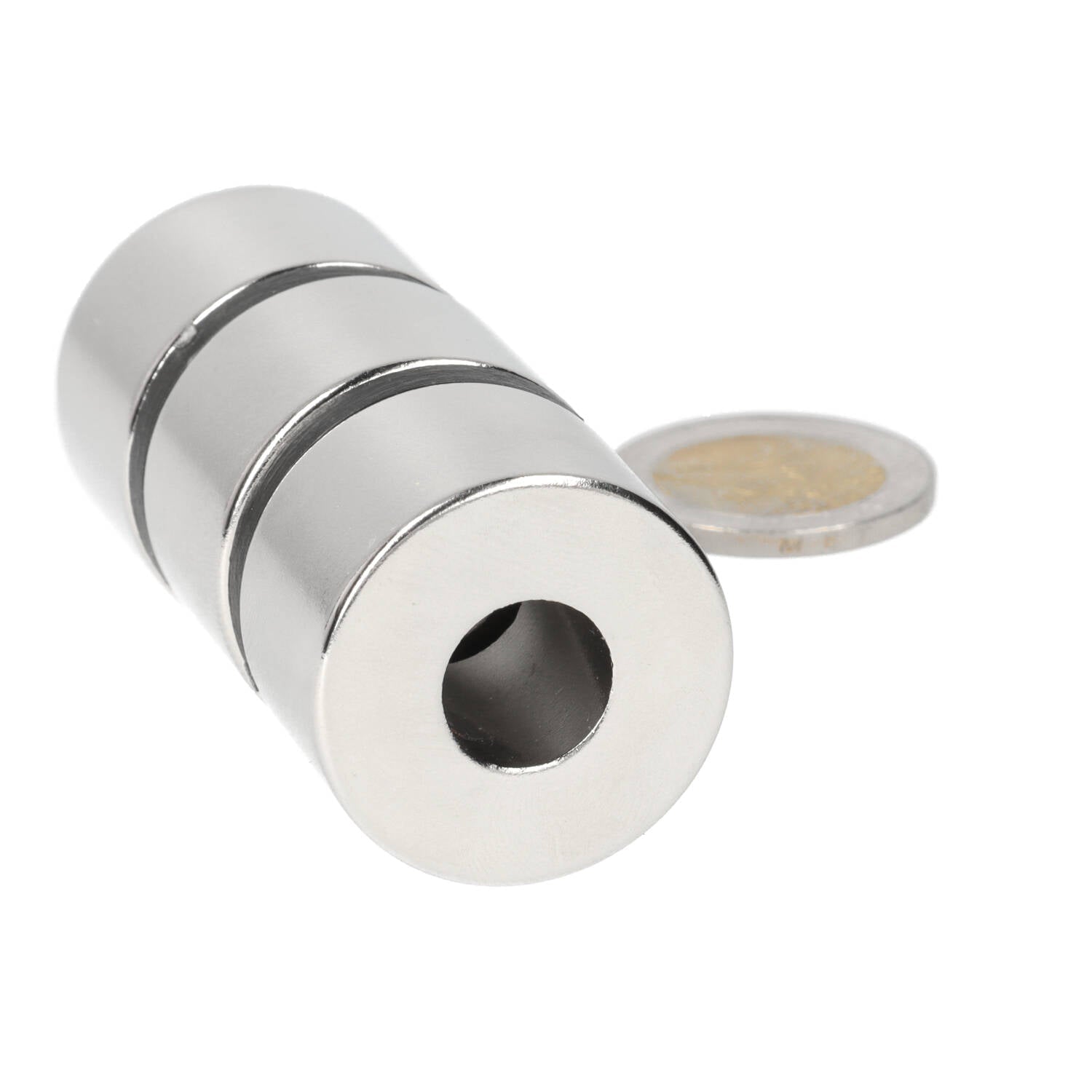 Neodymium Ringmagneet Ø30 x Ø12 x 20 mm N50 NiCuNi - Magnetenspecialist Import & Export B.V.