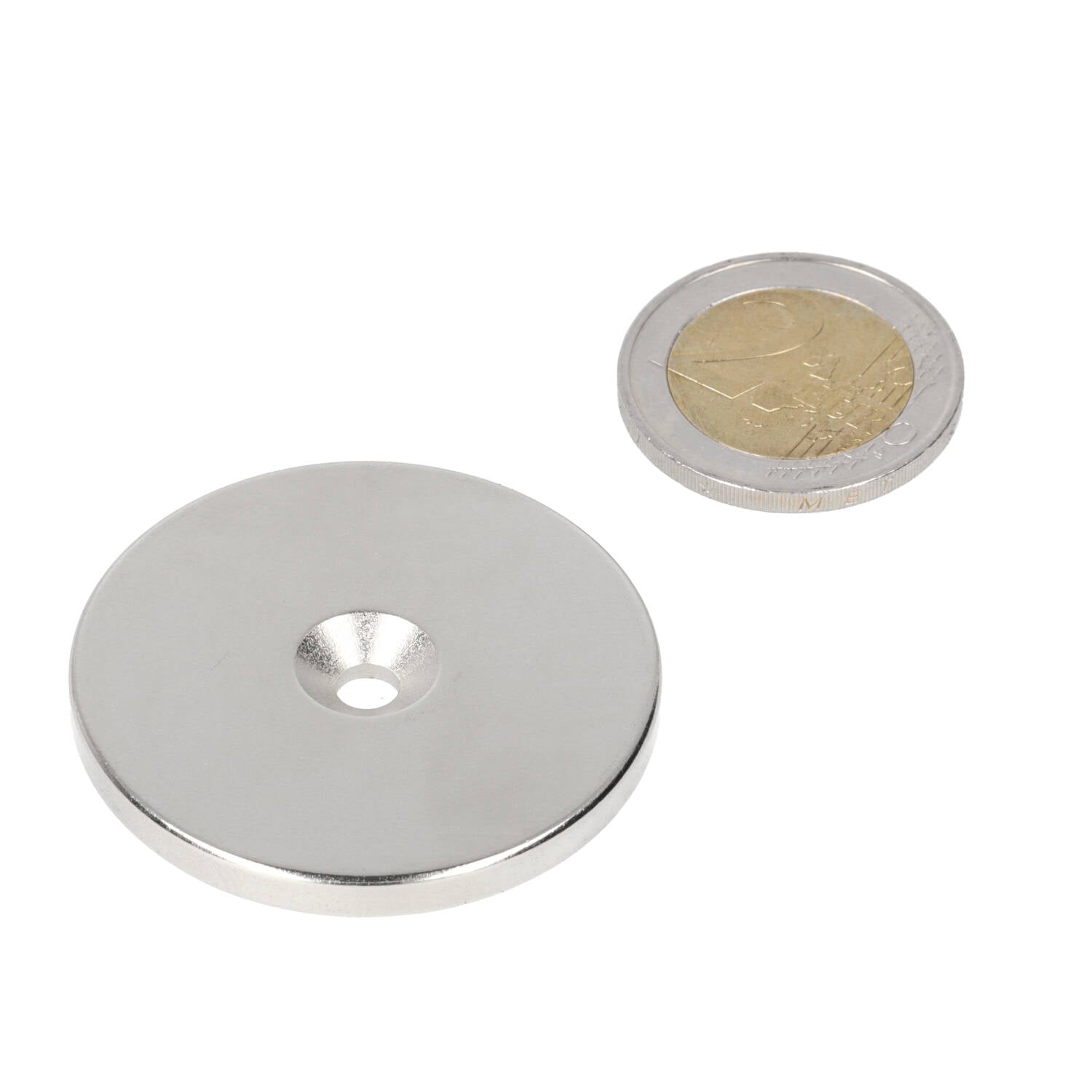 Neodymium Ringmagneet Ø42 x Ø9,5 x 4 mm N35 NiCuNi met boor-/verzinkgat Zuidpool - Magnetenspecialist Import & Export B.V.