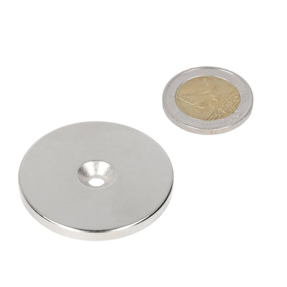 Neodymium Ringmagneet Ø42 x Ø9,5 x 4 mm N35 NiCuNi met boor-/verzinkgat Zuidpool - Magnetenspecialist Import & Export B.V.