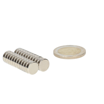 Neodymium Schijfmagneet Ø10 x 3 mm N48 NiCuNi - Magnetenspecialist Import & Export B.V.