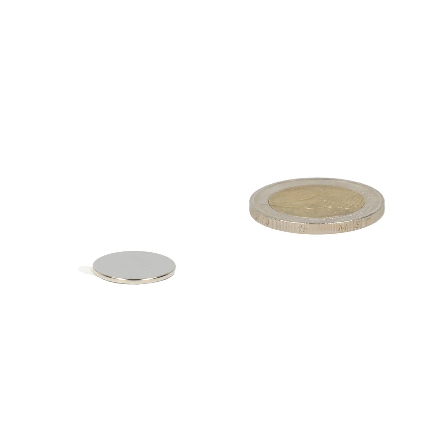 Neodymium Schijfmagneet Ø15 x 1 mm N45 NiCuNi zelfklevend - Magnetenspecialist Import & Export B.V.